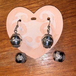 Brighton Glimmer Twist Earrings Interchangeable Charms.